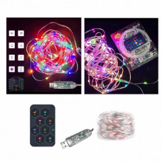 FILO TRASP. 100 LED RGB C/TELECOMANDO MT.10 (12pz)